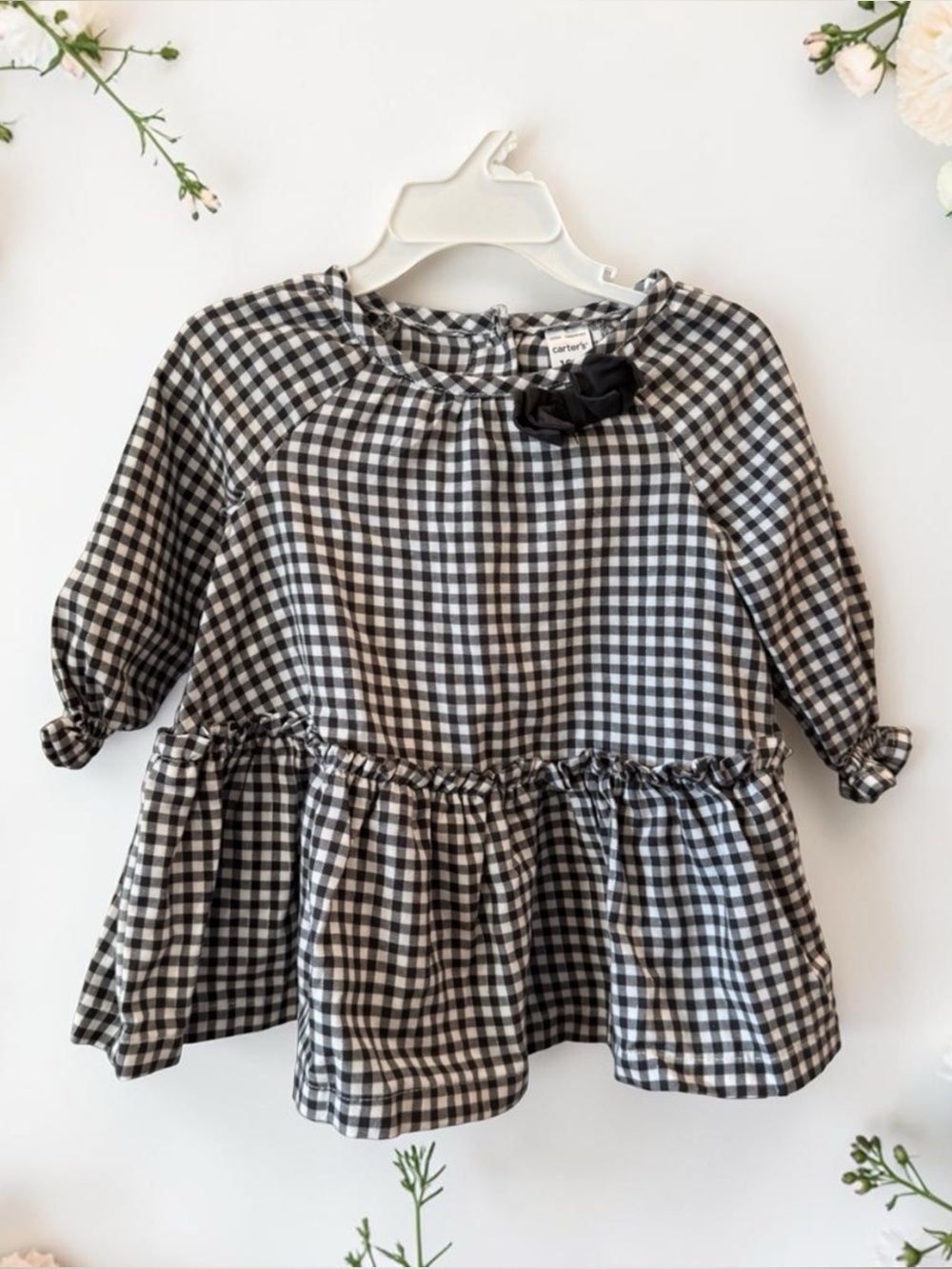 Carters 12 Month Plaid Peplum Dress